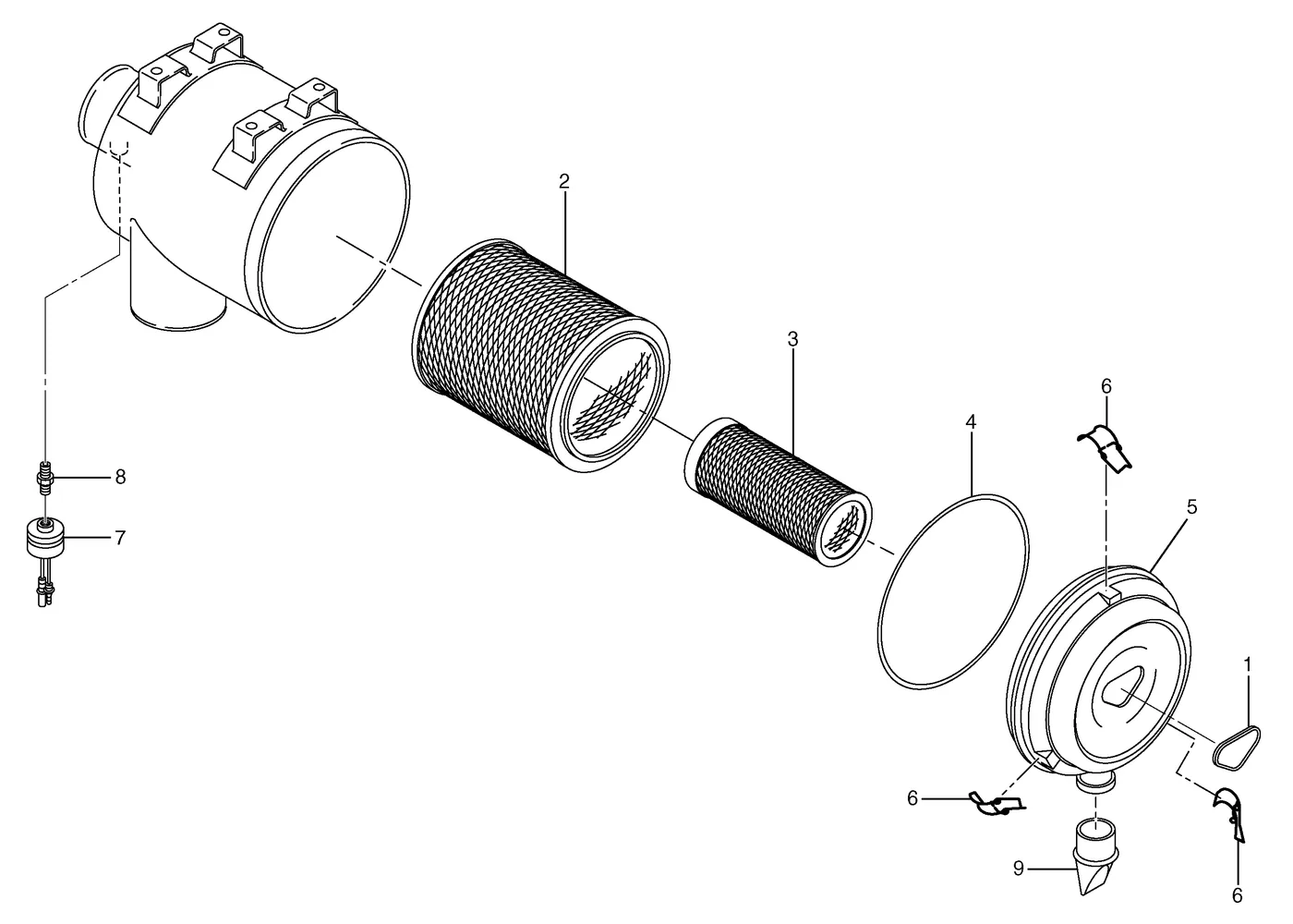 325C · AIR INLET AND EXHAUST SYSTEM · 183-8087 CAT parts diagram