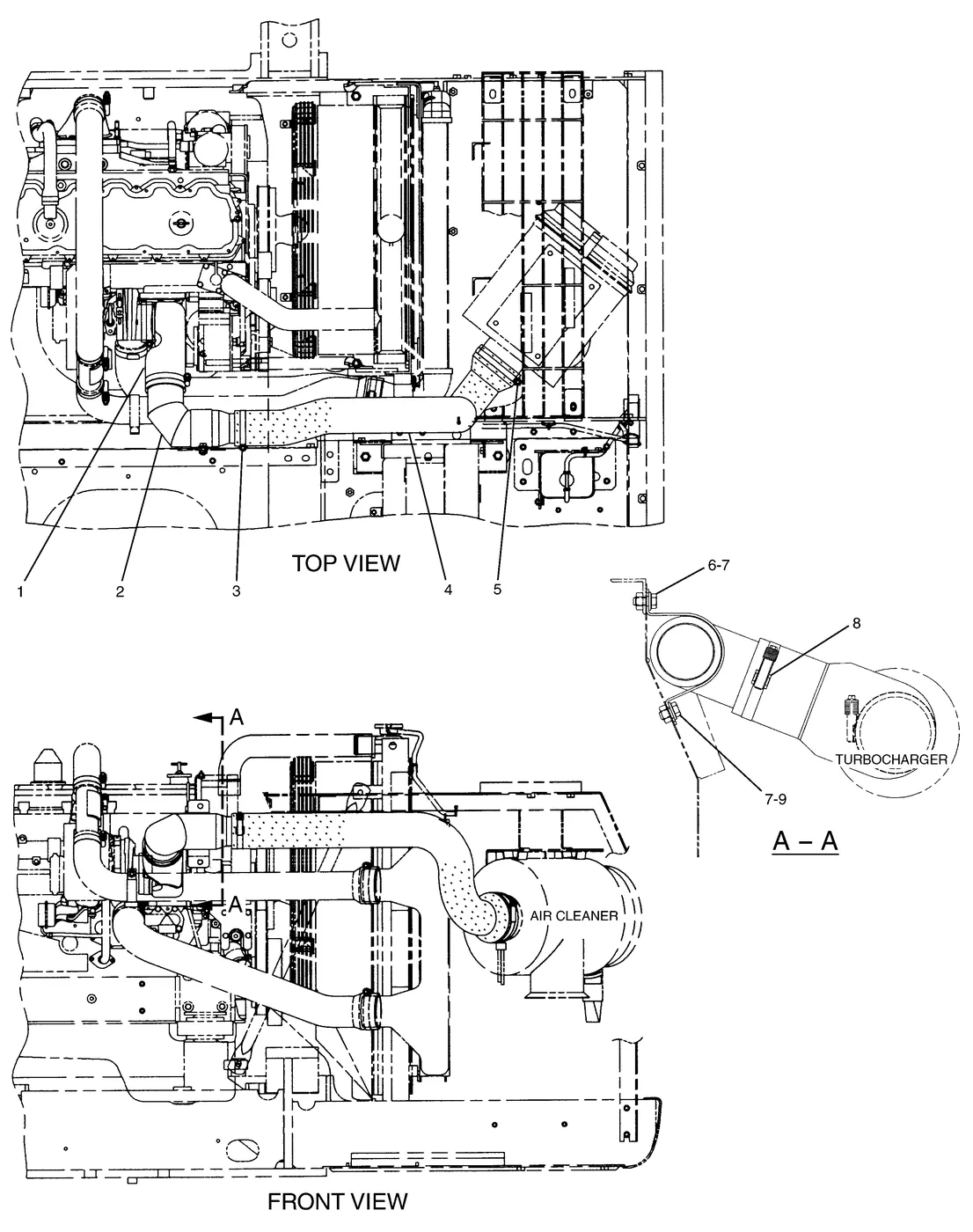 325C · AIR INLET AND EXHAUST SYSTEM · 178-6644 CAT parts diagram