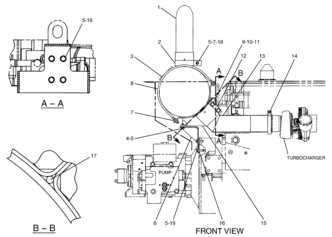 325C · AIR INLET AND EXHAUST SYSTEM · 183-8151 CAT parts diagram