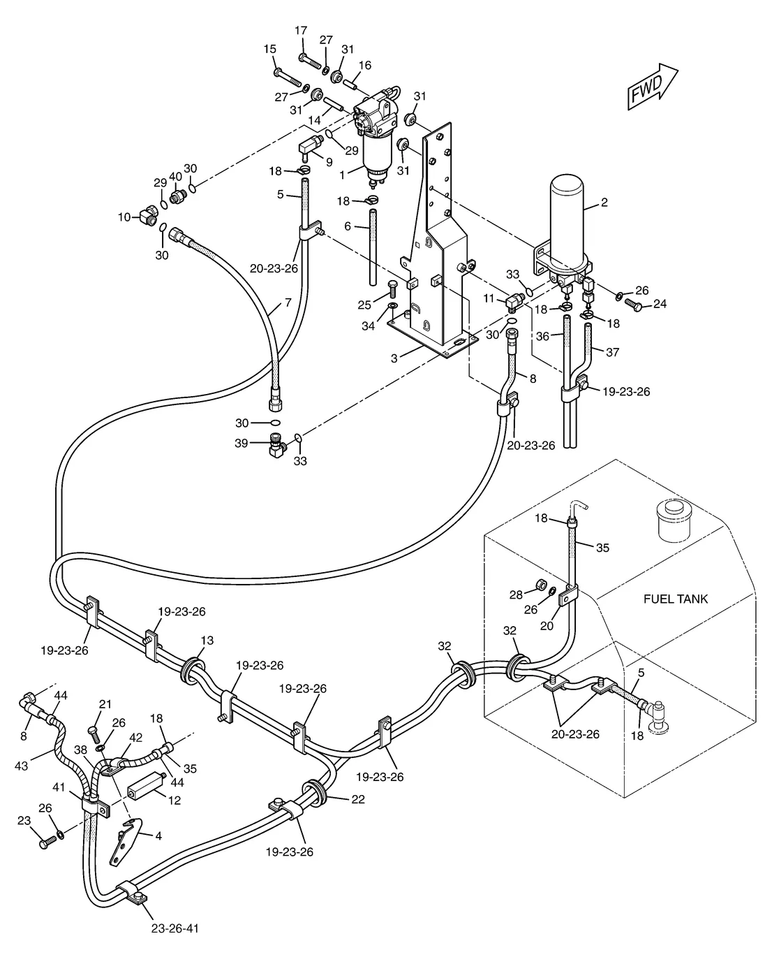 325C · FUEL SYSTEM · 177-5828 CAT parts diagram