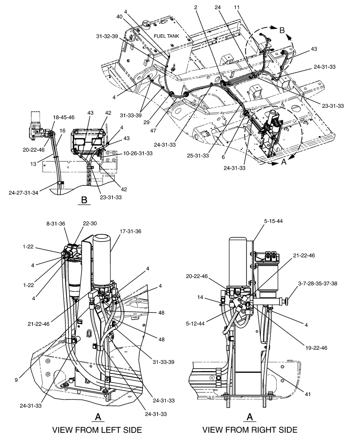 325C · FUEL SYSTEM · 223-3088 CAT parts diagram
