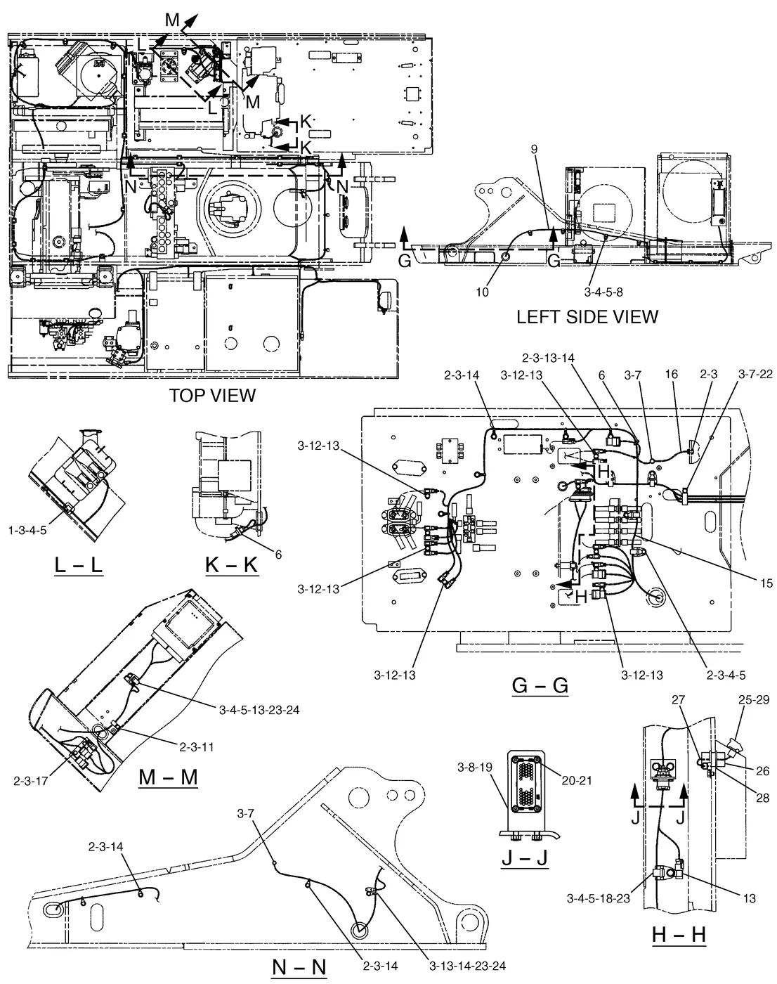 325C · ELECTRICAL AND STARTING SYSTEM · 183-1013 CAT parts diagram