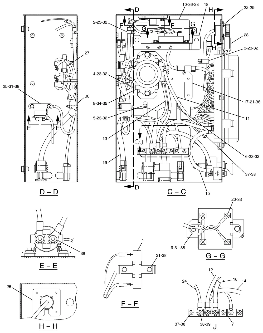 325C · ELECTRICAL AND STARTING SYSTEM · 204-1637 CAT parts diagram