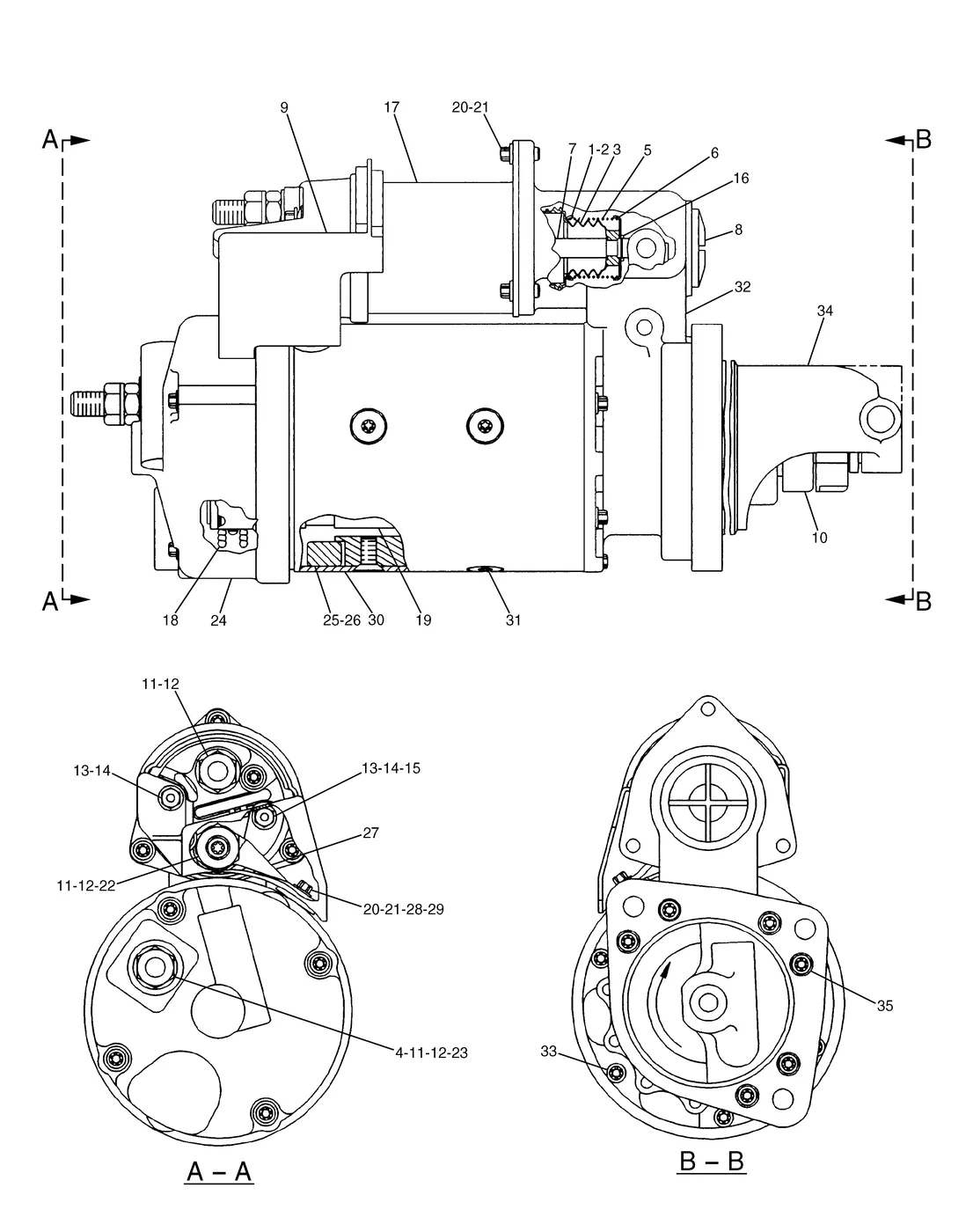 325C · ELECTRICAL AND STARTING SYSTEM · 104-7040 CAT parts diagram