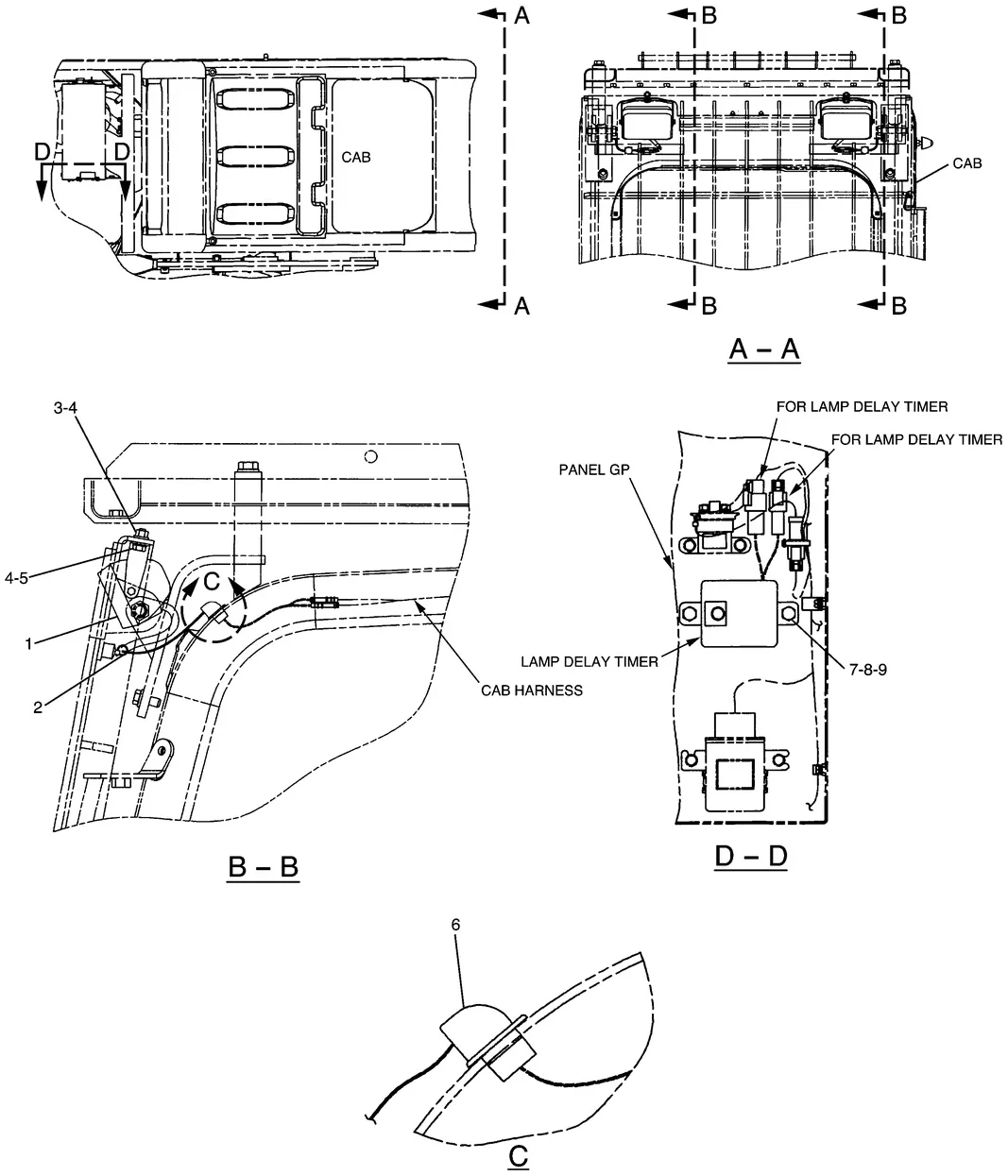 325C · ELECTRICAL AND STARTING SYSTEM · 204-1810 CAT parts diagram