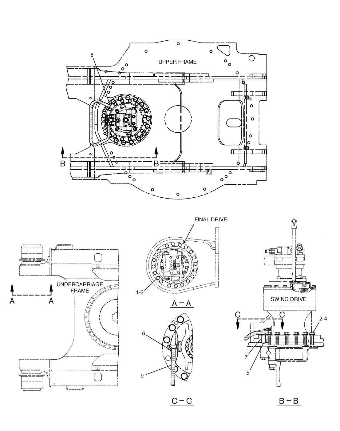 325C · FRAME AND BODY · 171-9412 CAT parts diagram