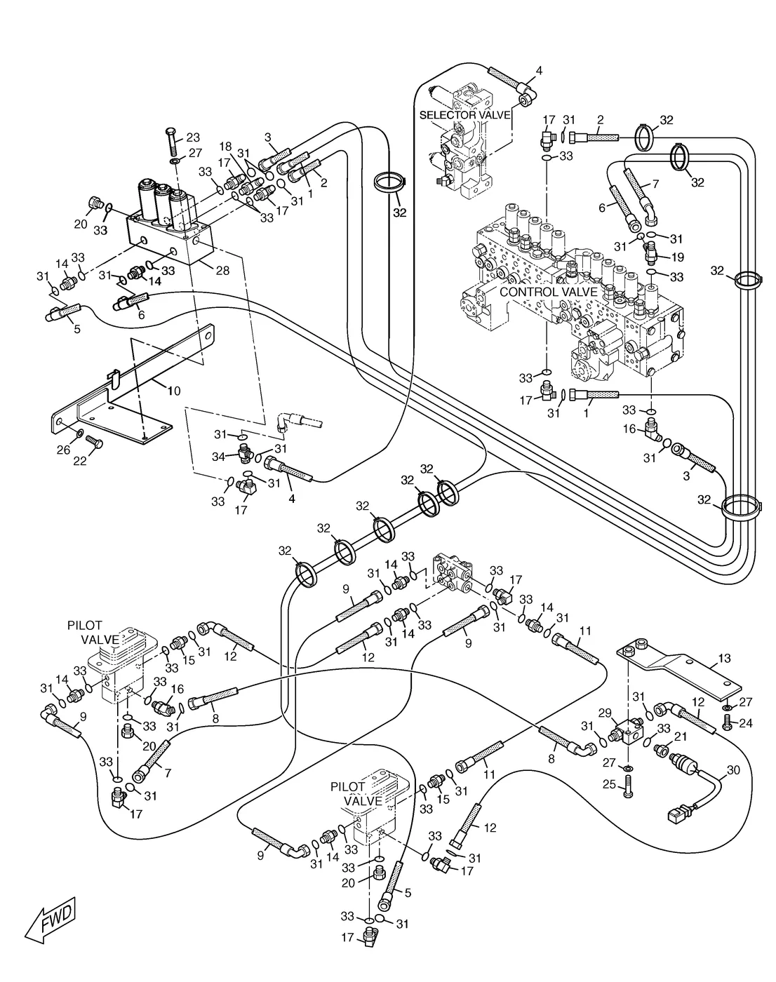 325C · HYDRAULIC SYSTEM · 179-7822 CAT parts diagram