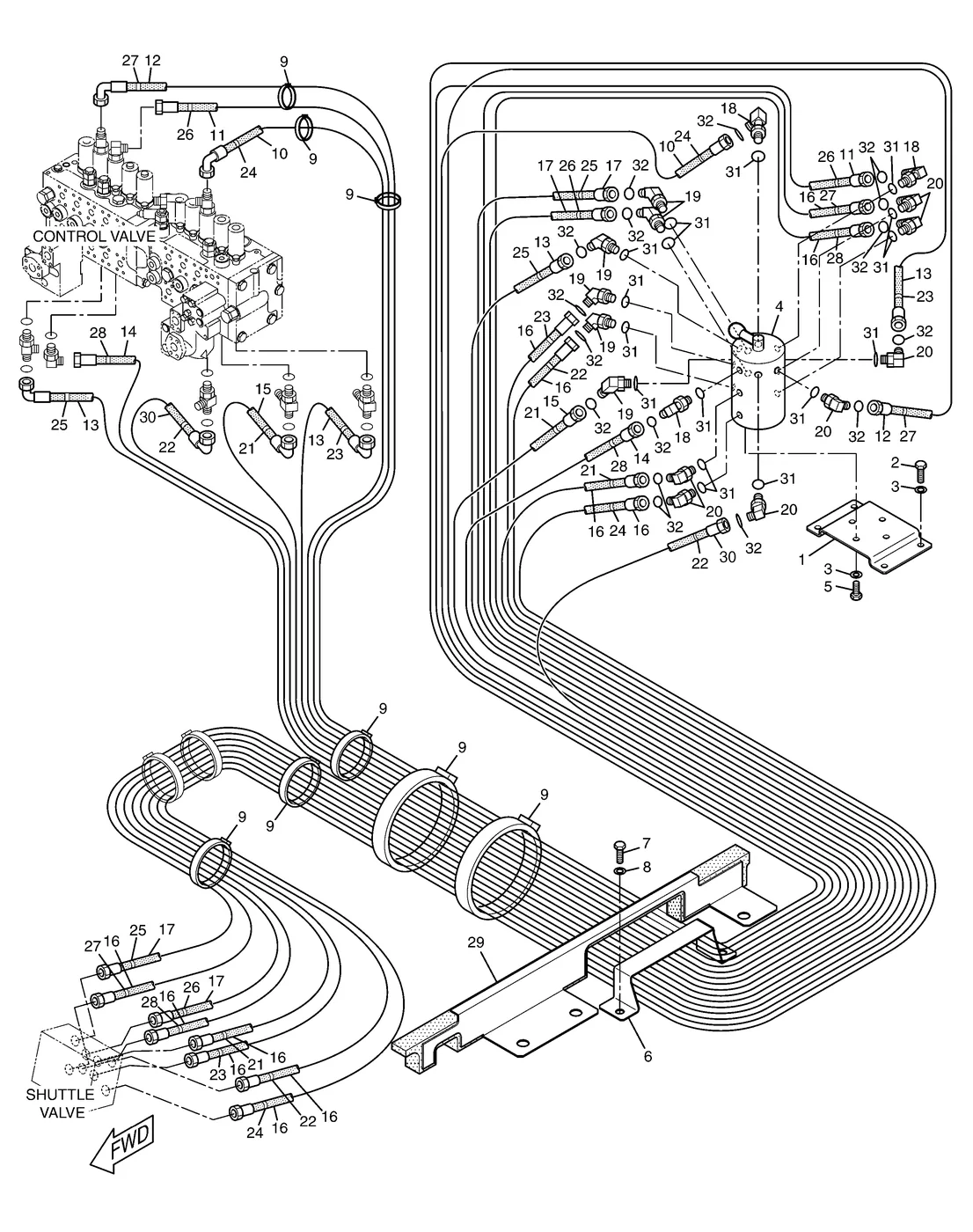 325C · HYDRAULIC SYSTEM · 179-7845 CAT parts diagram
