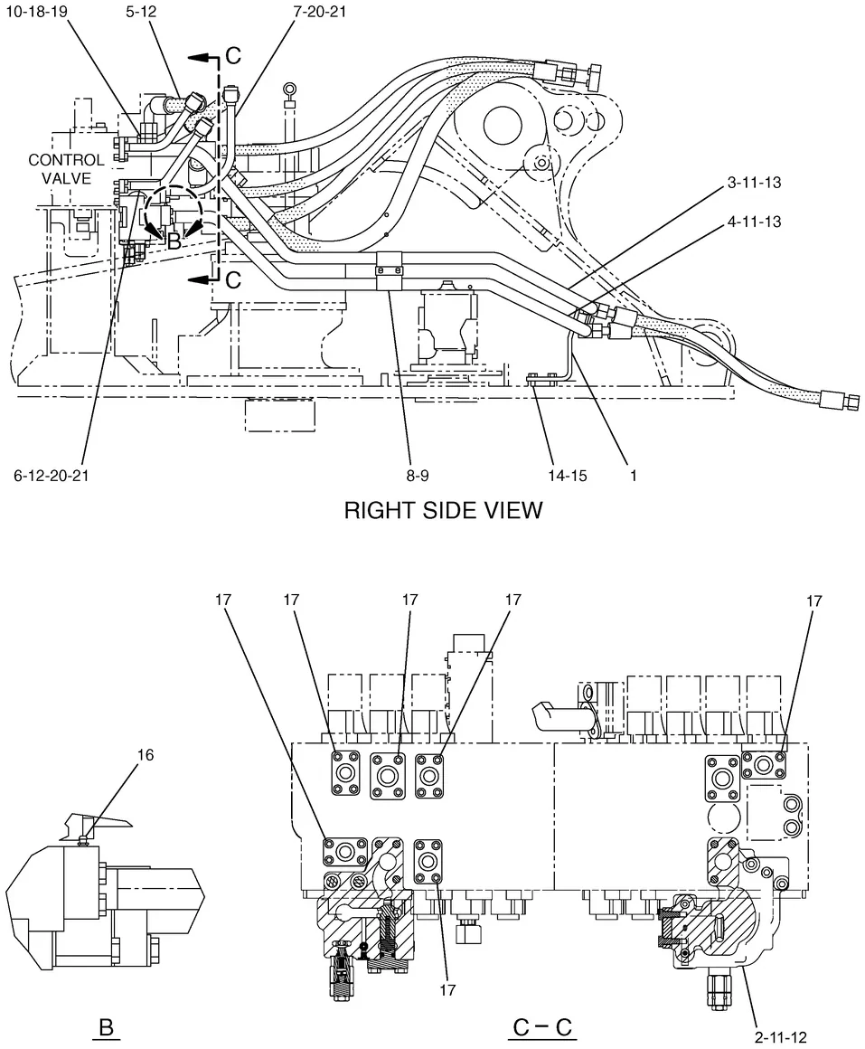 325C · HYDRAULIC SYSTEM · 179-7799 CAT parts diagram