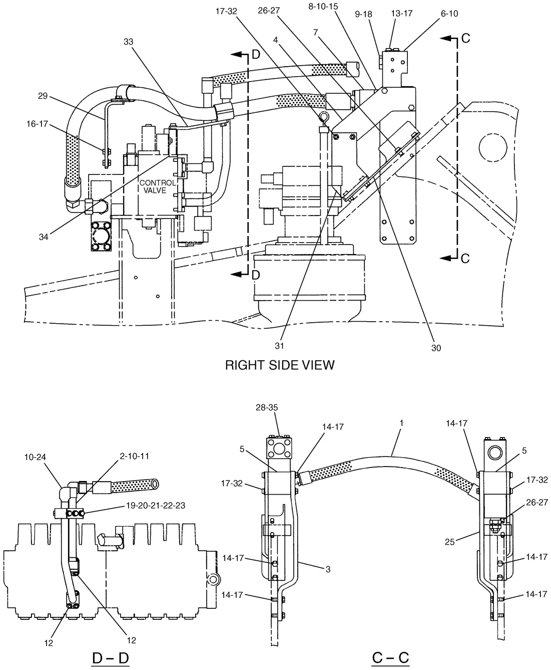 325C · HYDRAULIC SYSTEM · 179-7827 CAT parts diagram