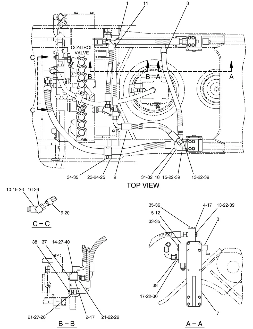 325C · HYDRAULIC SYSTEM · 179-7824 CAT parts diagram