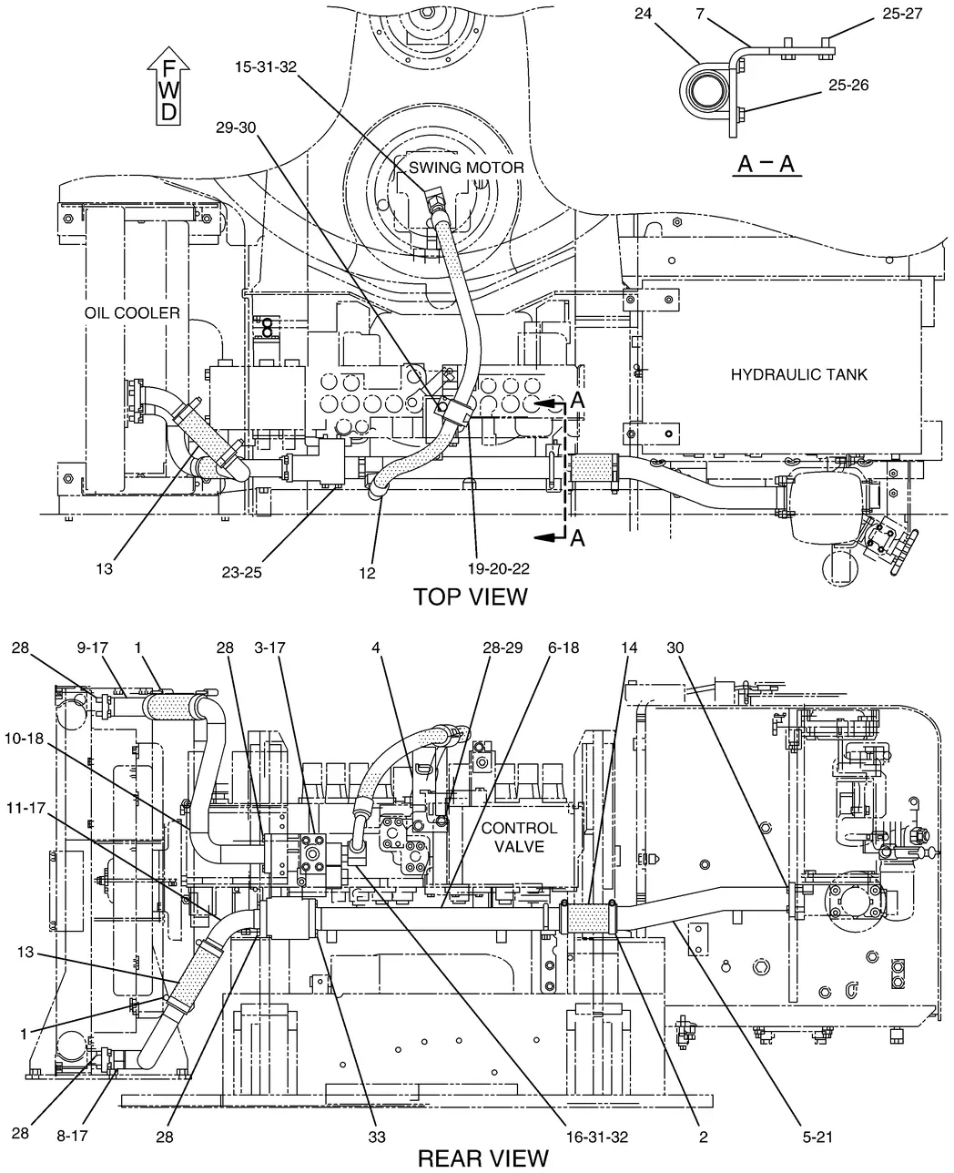 325C · HYDRAULIC SYSTEM · 179-7800 CAT parts diagram