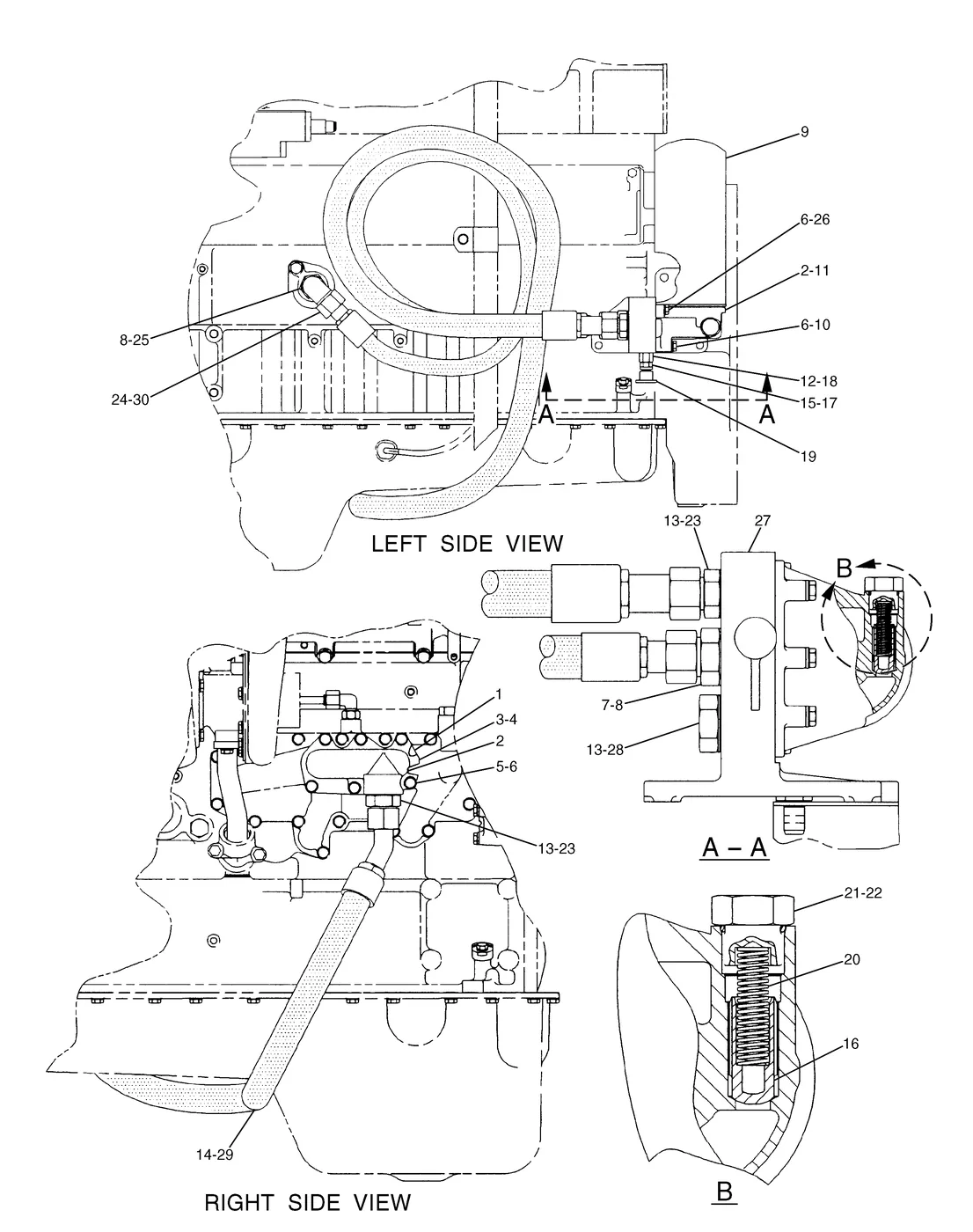 325C · LUBRICATION SYSTEM · 194-1685 CAT parts diagram