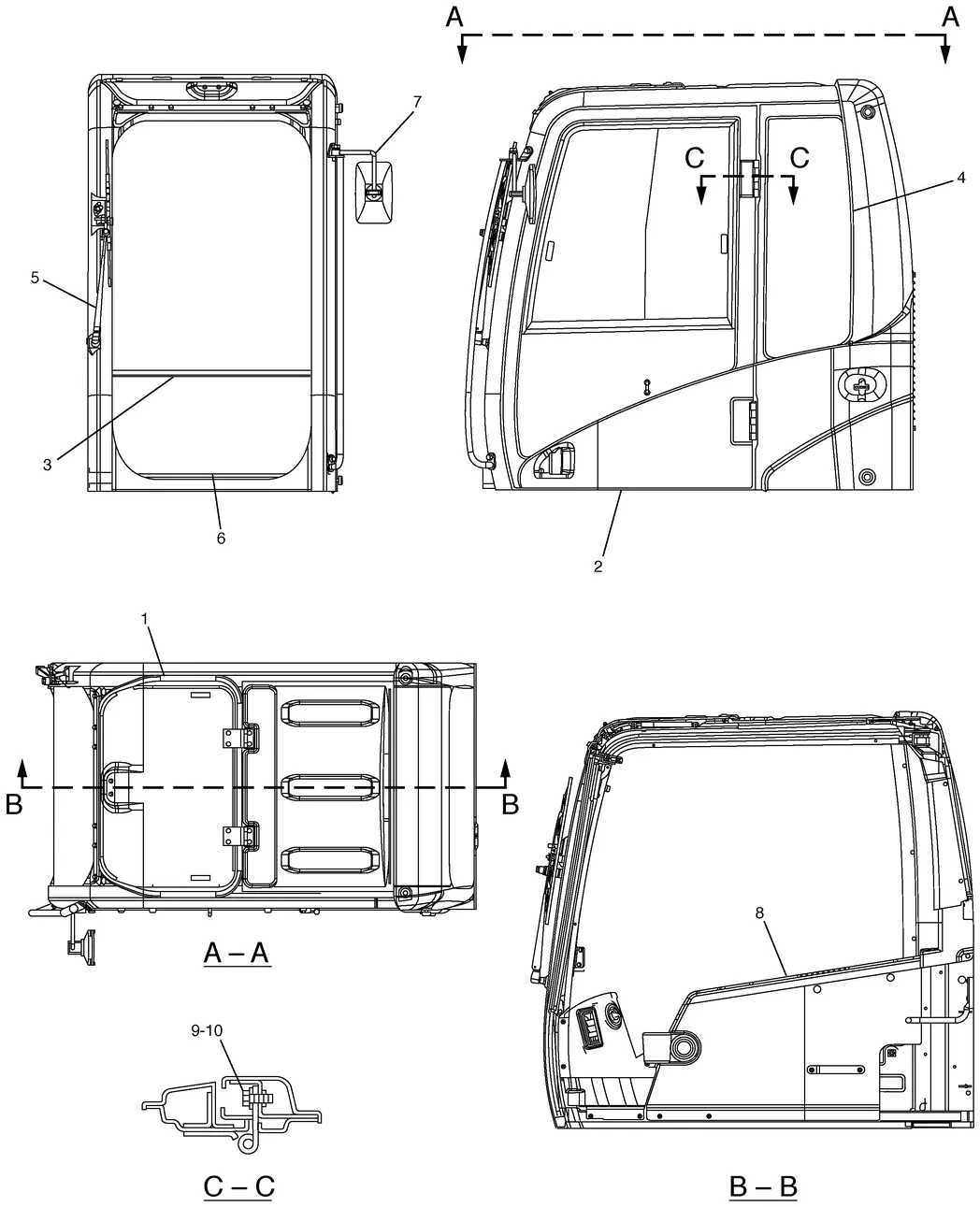 325C · OPERATOR STATION · 139-7092 CAT parts diagram