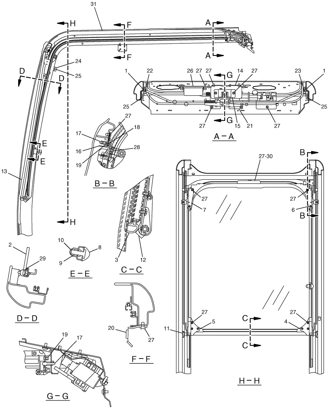 325C · OPERATOR STATION · 156-6582 CAT parts diagram