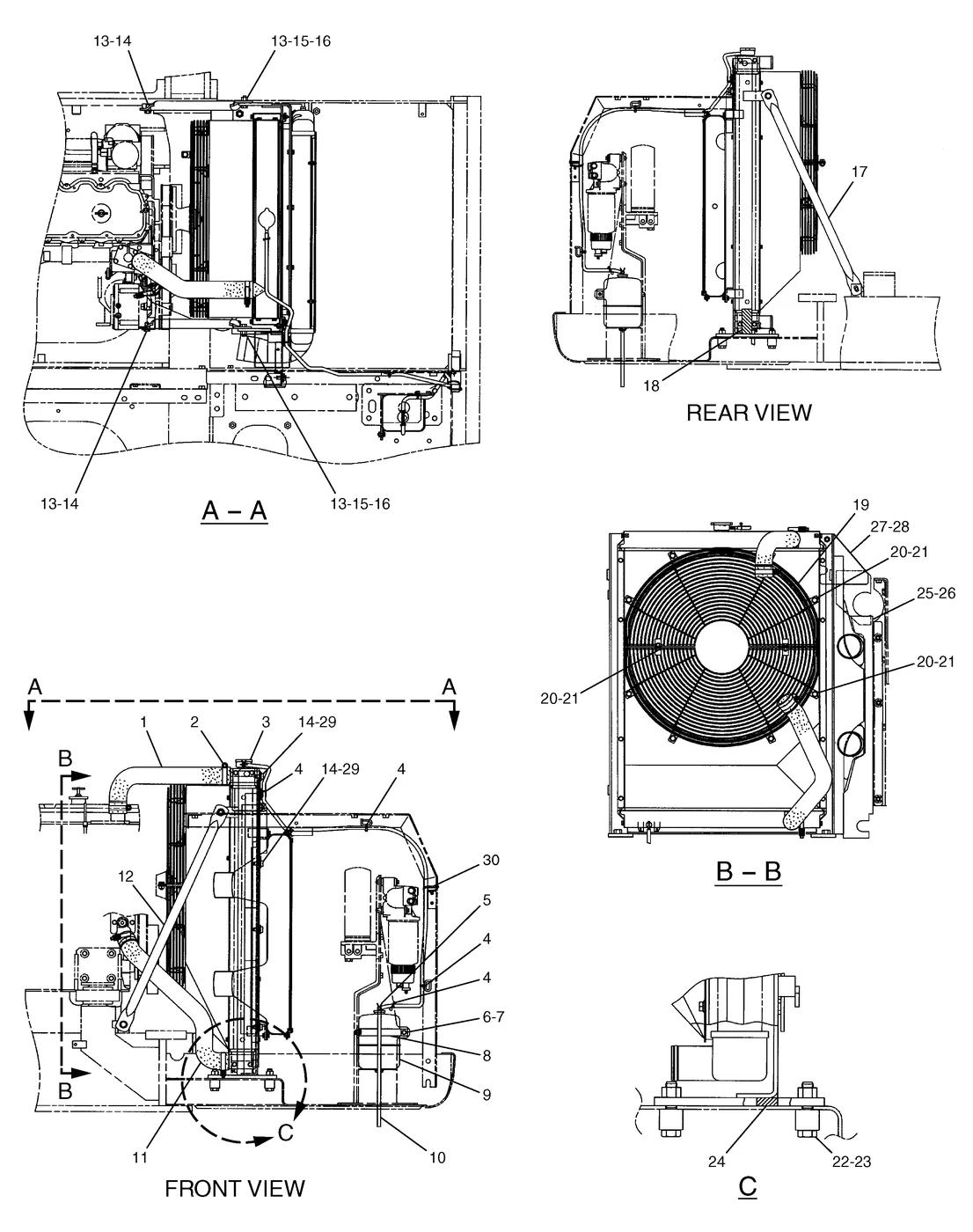 325C · COOLING SYSTEM · 178-6645 CAT parts diagram