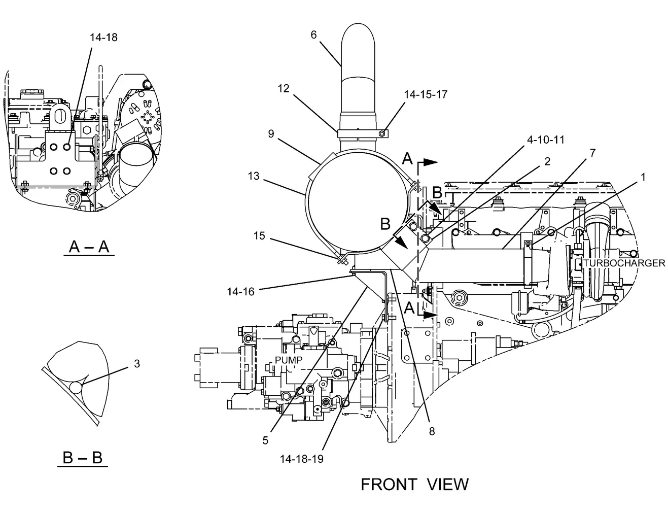 325D · AIR INLET AND EXHAUST SYSTEM · 272-4758 CAT parts diagram