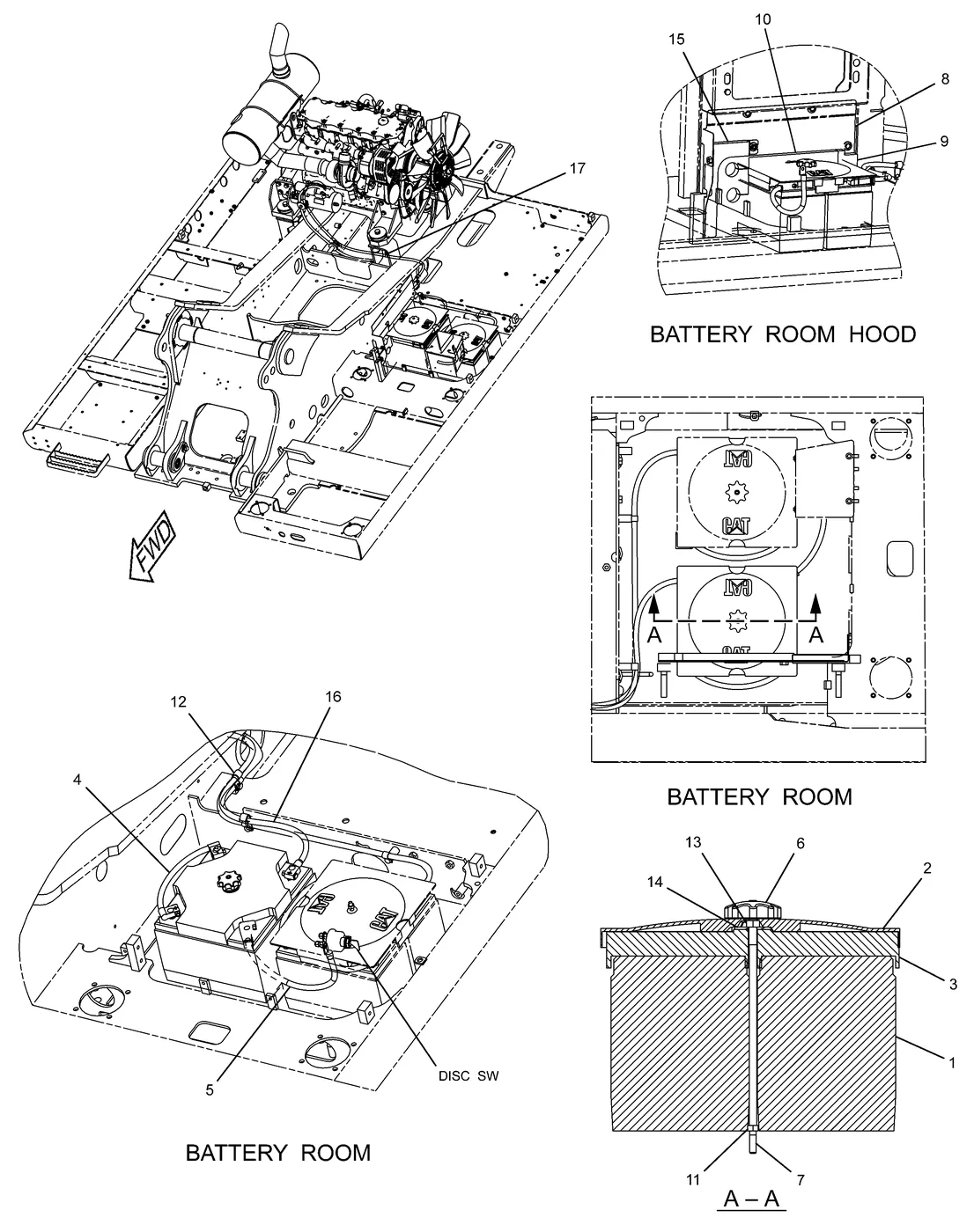 325D · ELECTRICAL AND STARTING SYSTEM · 251-0440 CAT parts diagram
