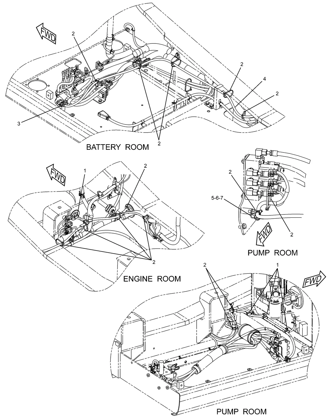 325D · ELECTRICAL AND STARTING SYSTEM · 251-0530 CAT parts diagram