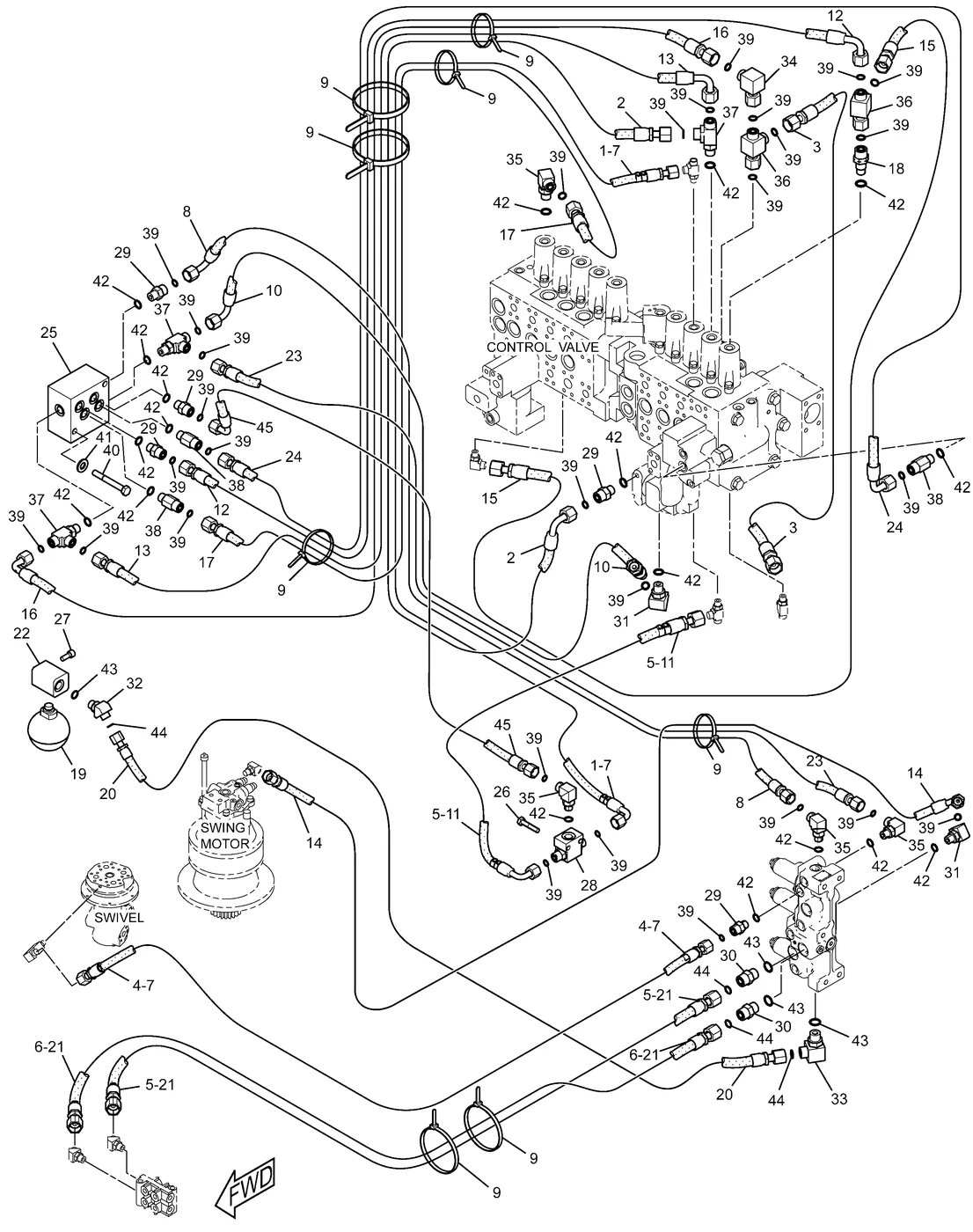 325D · HYDRAULIC SYSTEM · 248-9827 CAT parts diagram