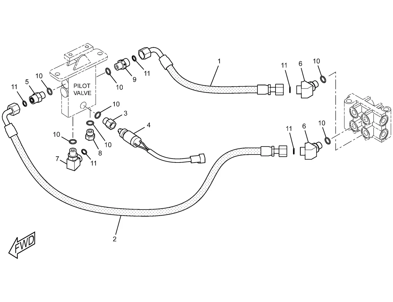 325D · HYDRAULIC SYSTEM · 255-1800 CAT parts diagram