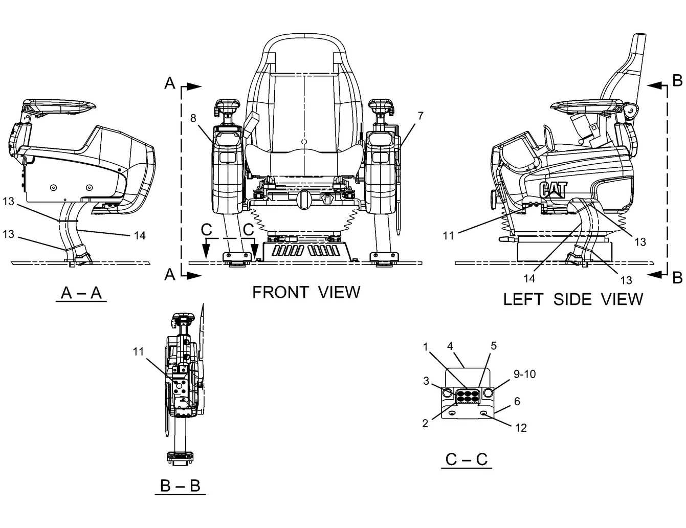 325D · OPERATOR STATION · 245-7922 CAT parts diagram