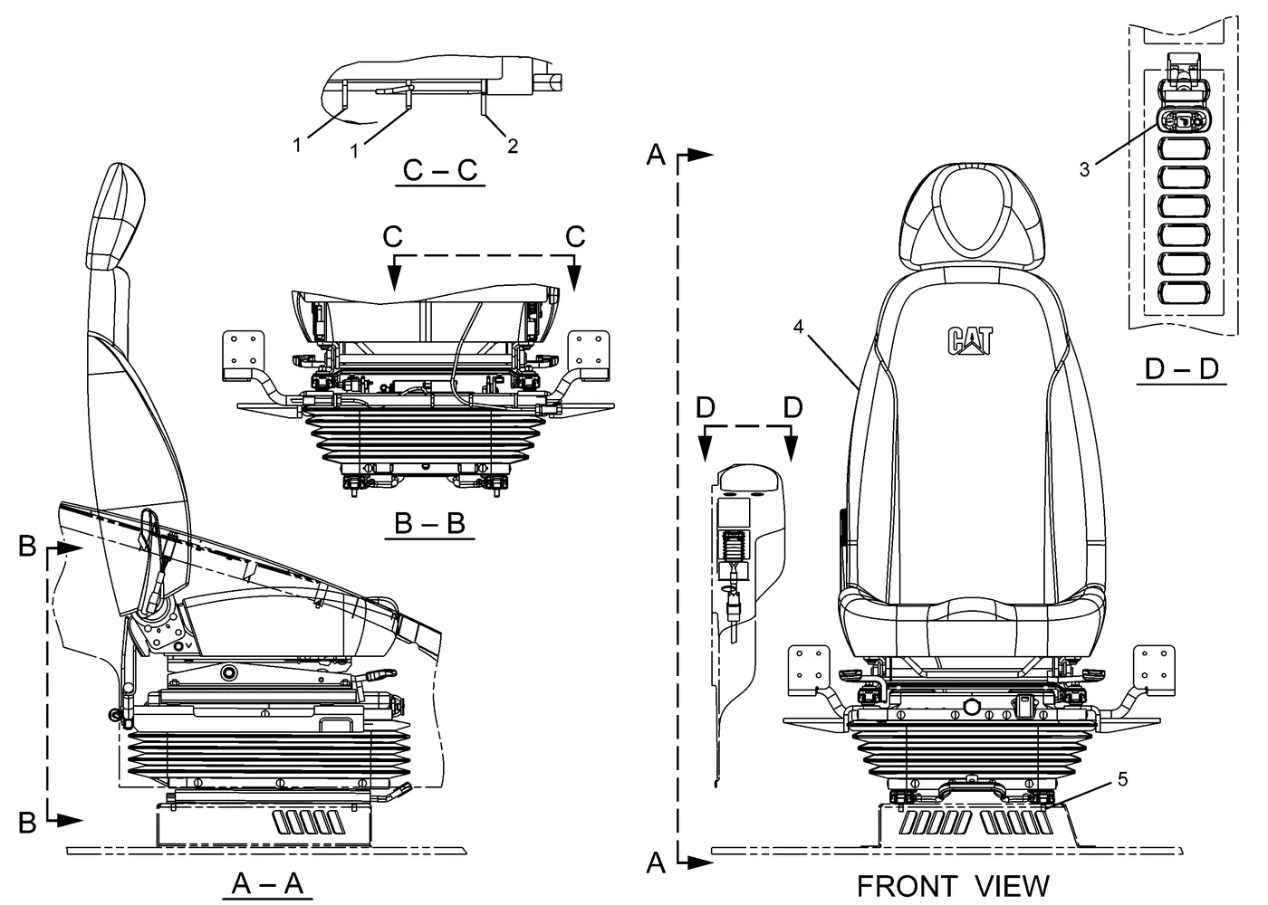 325D · OPERATOR STATION · 240-5064 CAT parts diagram