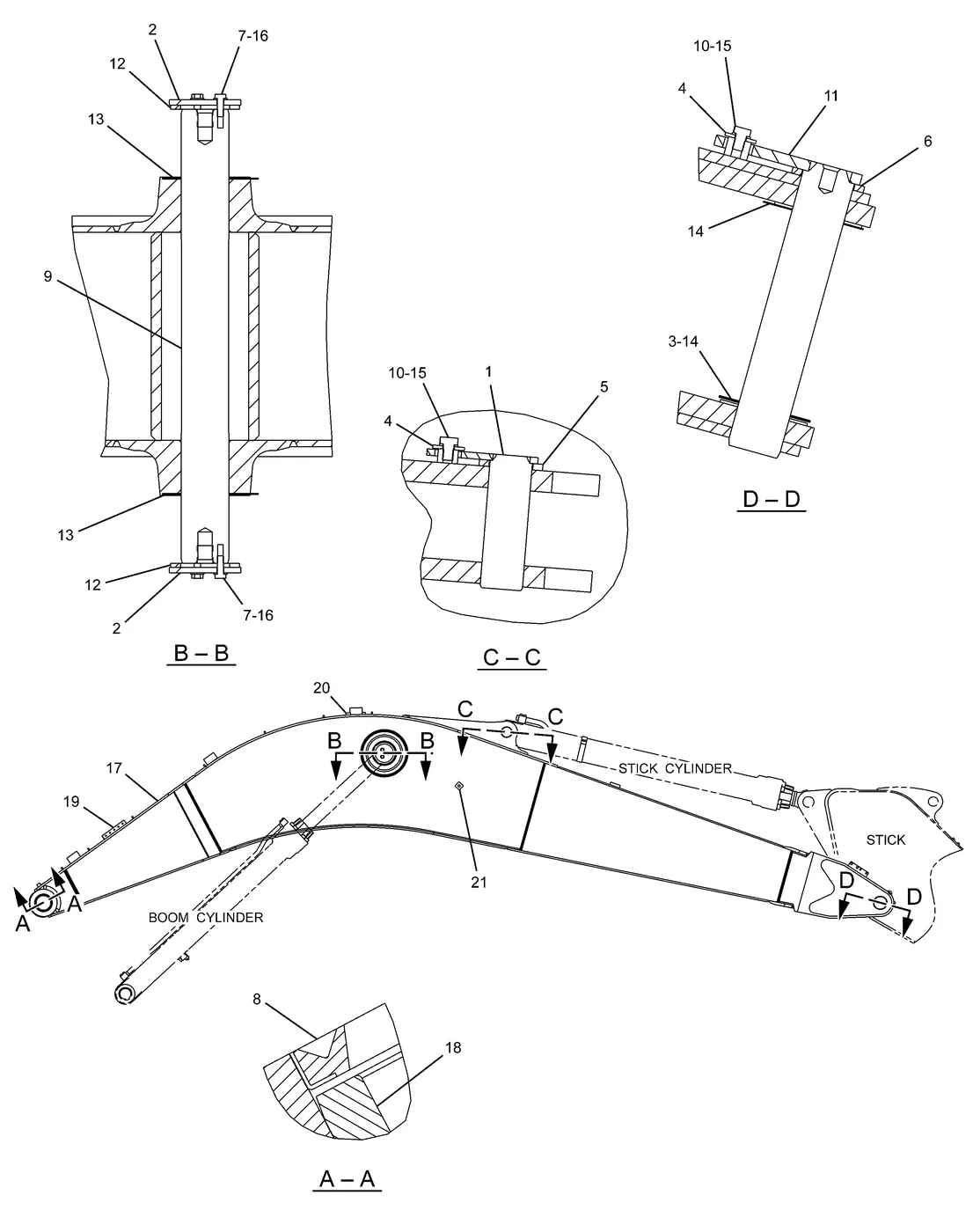 325D · IMPLEMENTS · 228-5521 CAT parts diagram