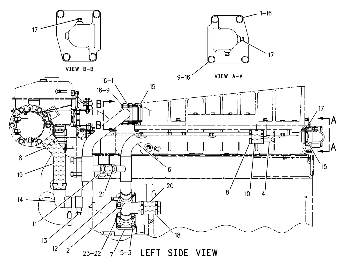 3306 · COOLING SYSTEM · 112-5740 CAT parts diagram