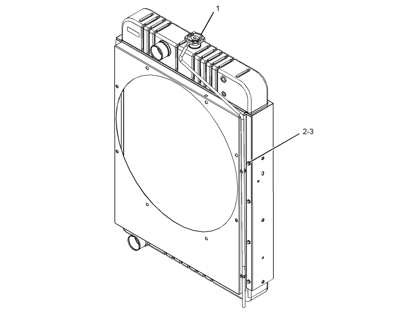 3N-6036 - HOSE (UPPER RADIATOR)