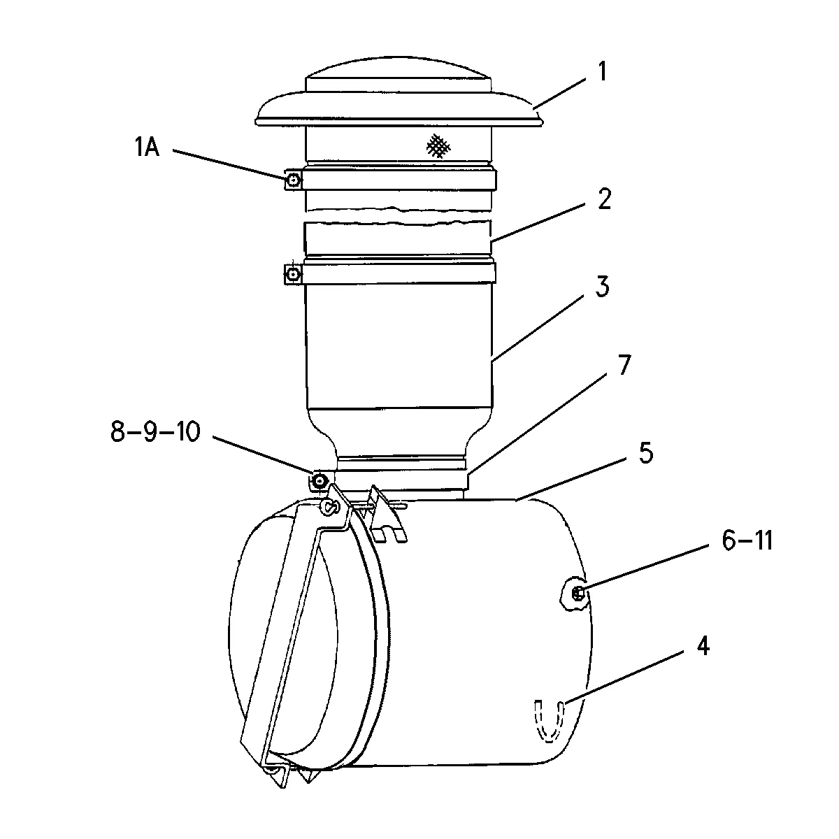 3306 · AIR INLET AND EXHAUST SYSTEM · 121-3905