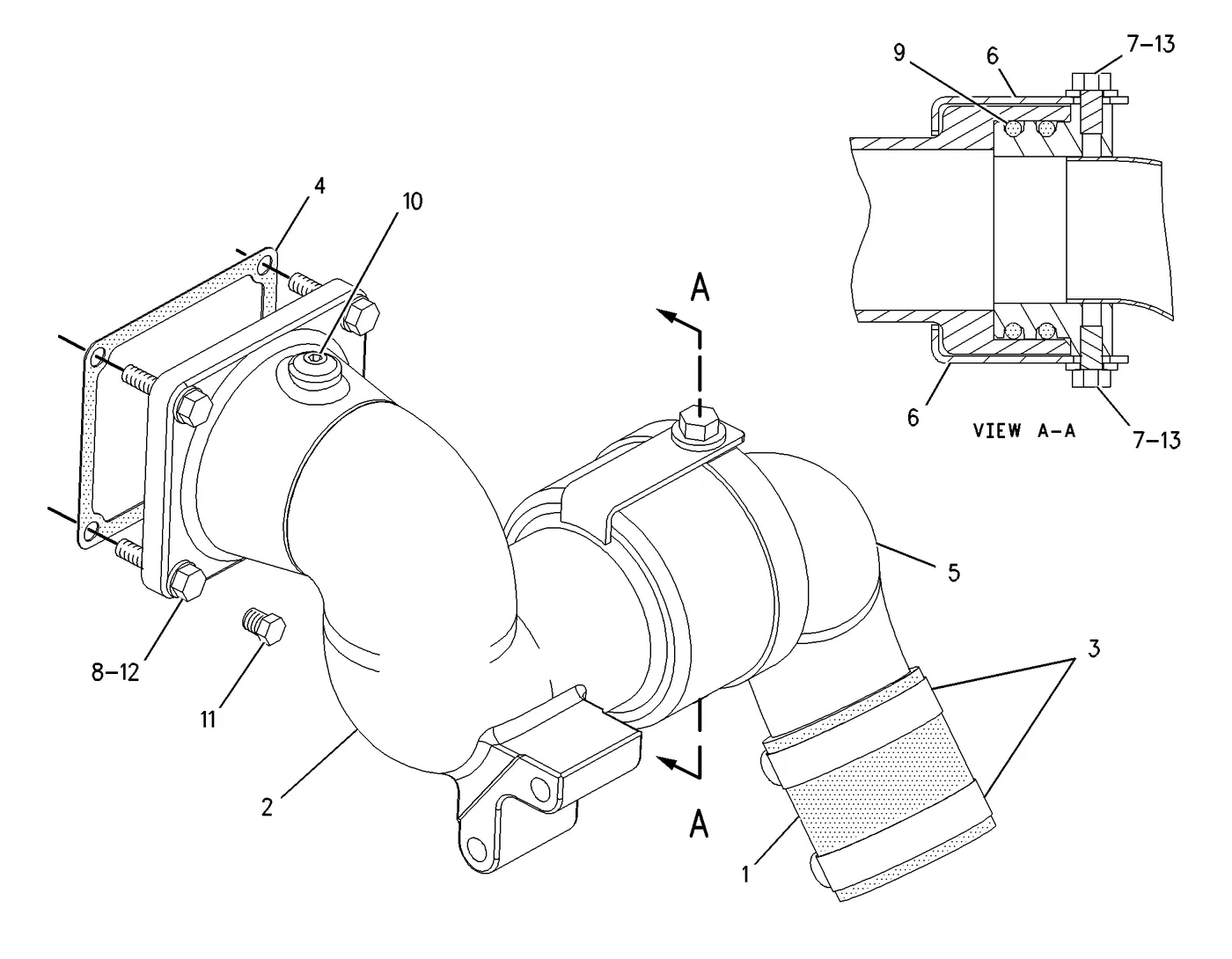 3306 · AIR INLET AND EXHAUST SYSTEM · 183-8575 CAT parts diagram