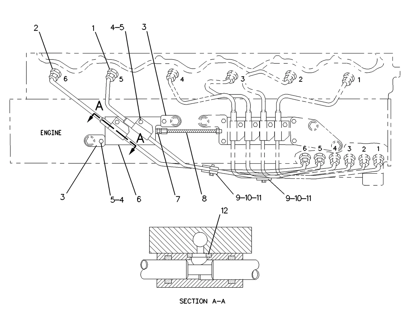 3306 · FUEL SYSTEM · 122-9405 CAT parts diagram
