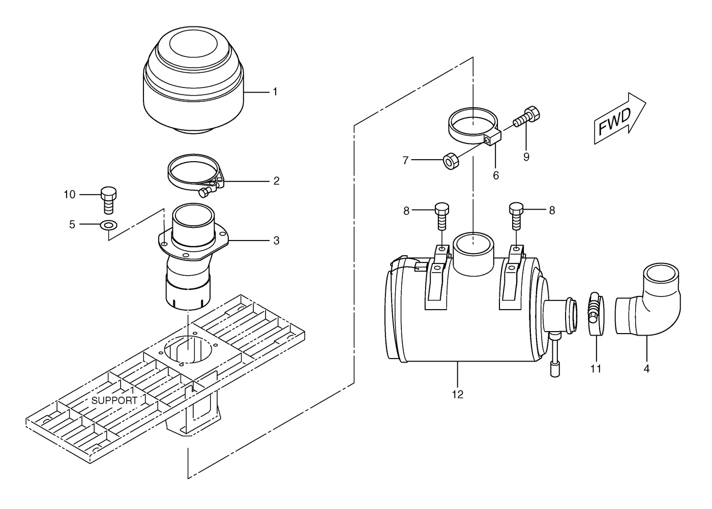 330C · AIR INLET AND EXHAUST SYSTEM · 193-2723 CAT parts diagram