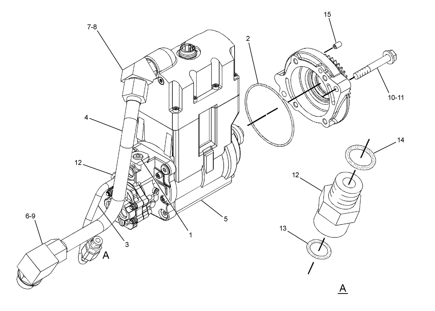 330C · FUEL SYSTEM · 165-4450 CAT parts diagram