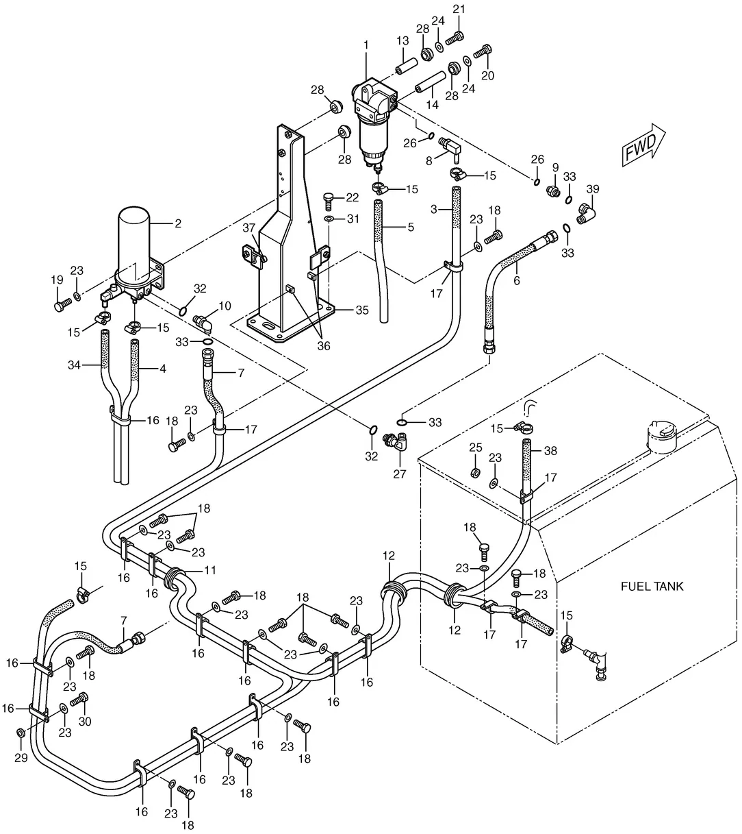 330C · FUEL SYSTEM · 190-6920 CAT parts diagram