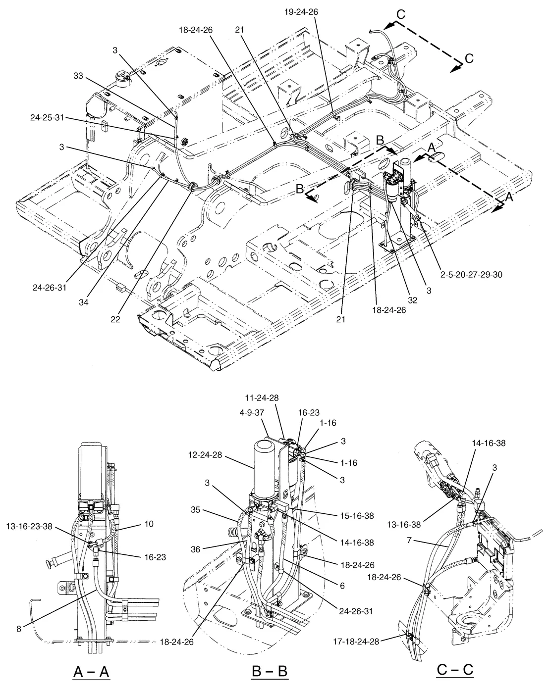 330C · FUEL SYSTEM · 223-3059 CAT parts diagram