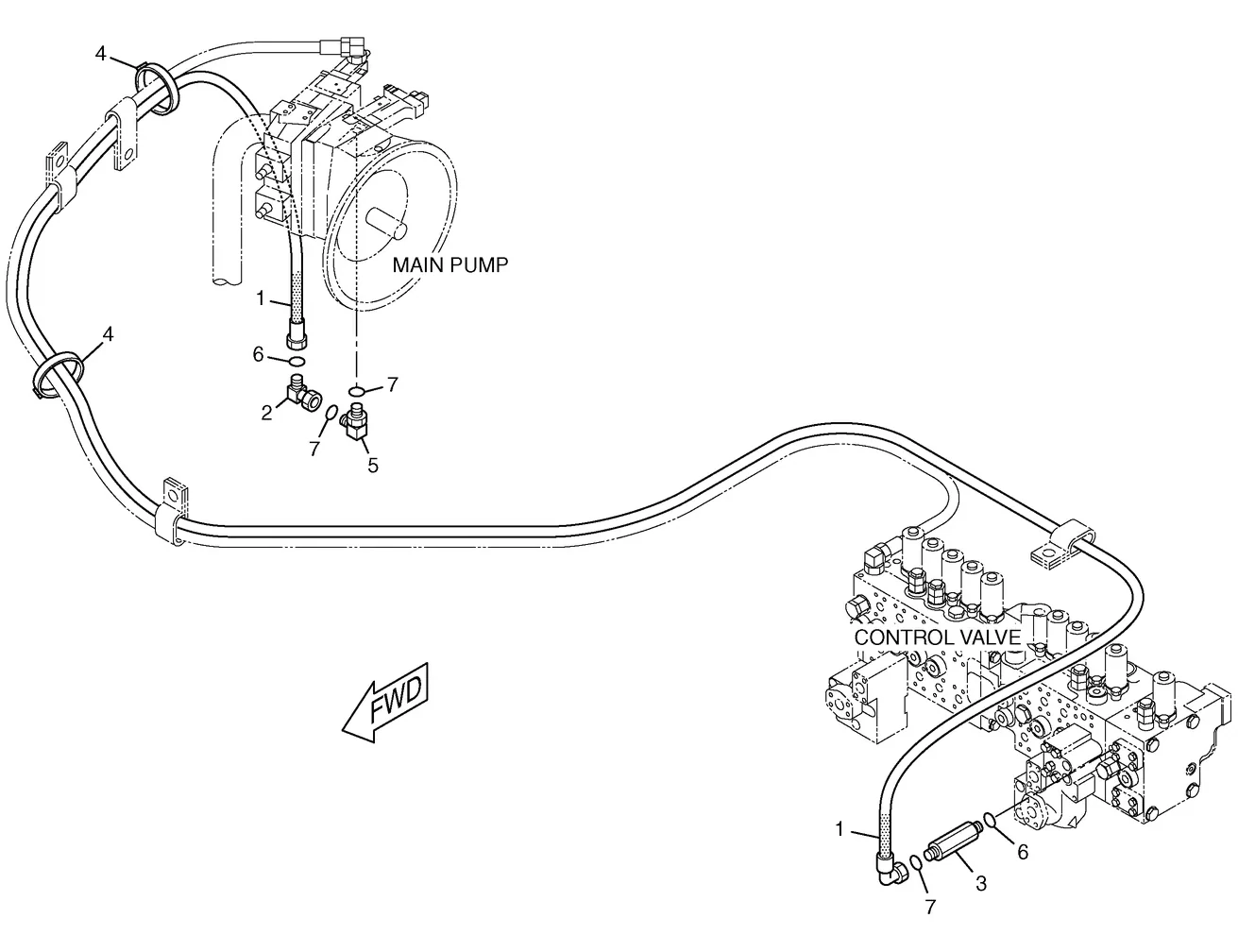 330C · HYDRAULIC SYSTEM · 192-6884 CAT parts diagram