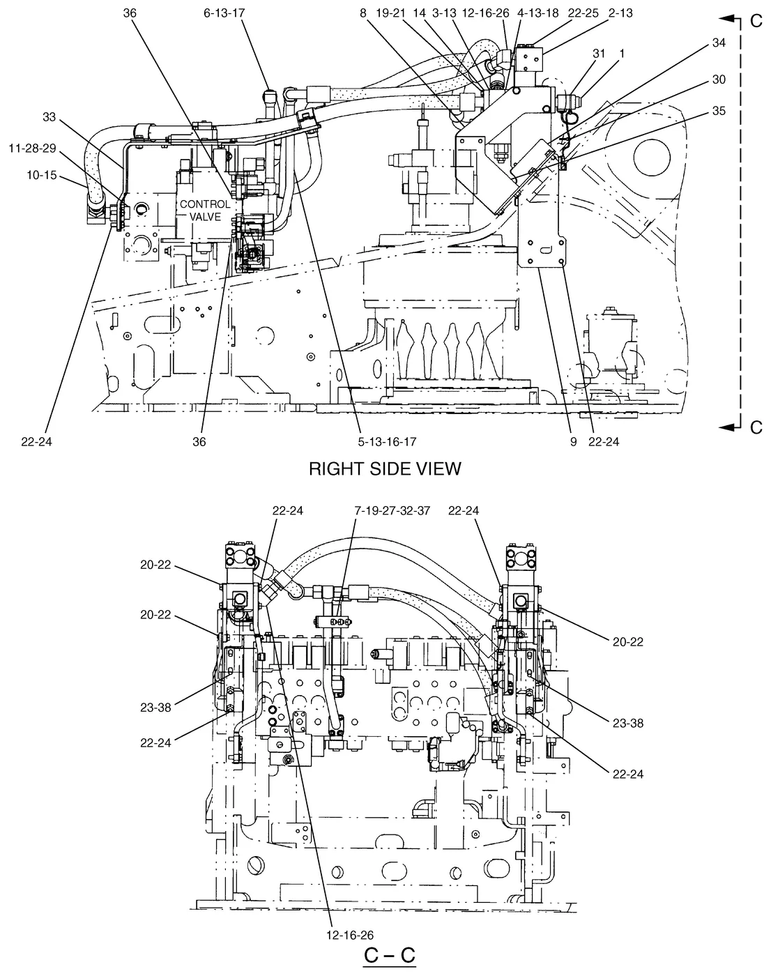 330C · HYDRAULIC SYSTEM · 192-6863 CAT parts diagram