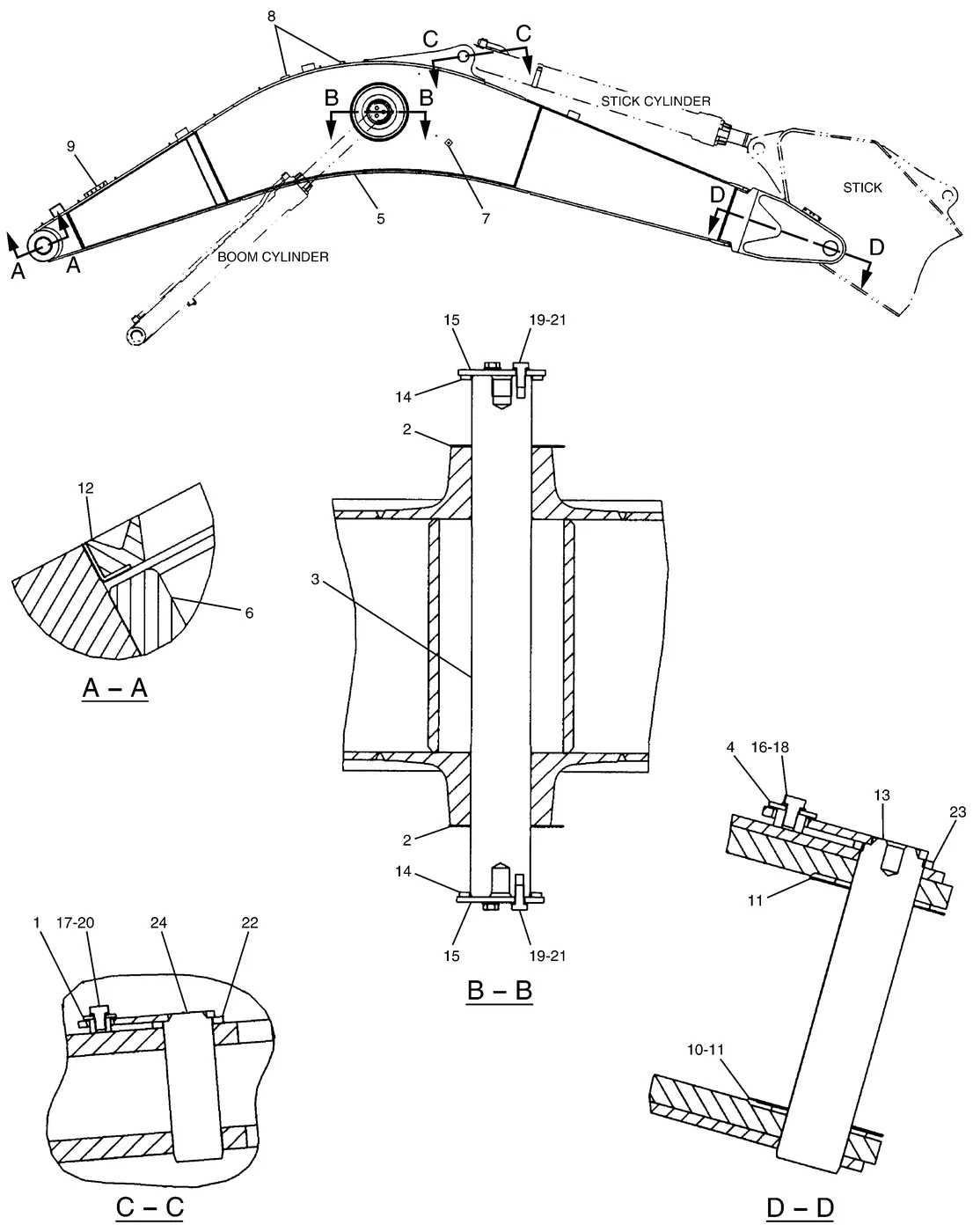 330C · IMPLEMENTS · 201-2815 CAT parts diagram