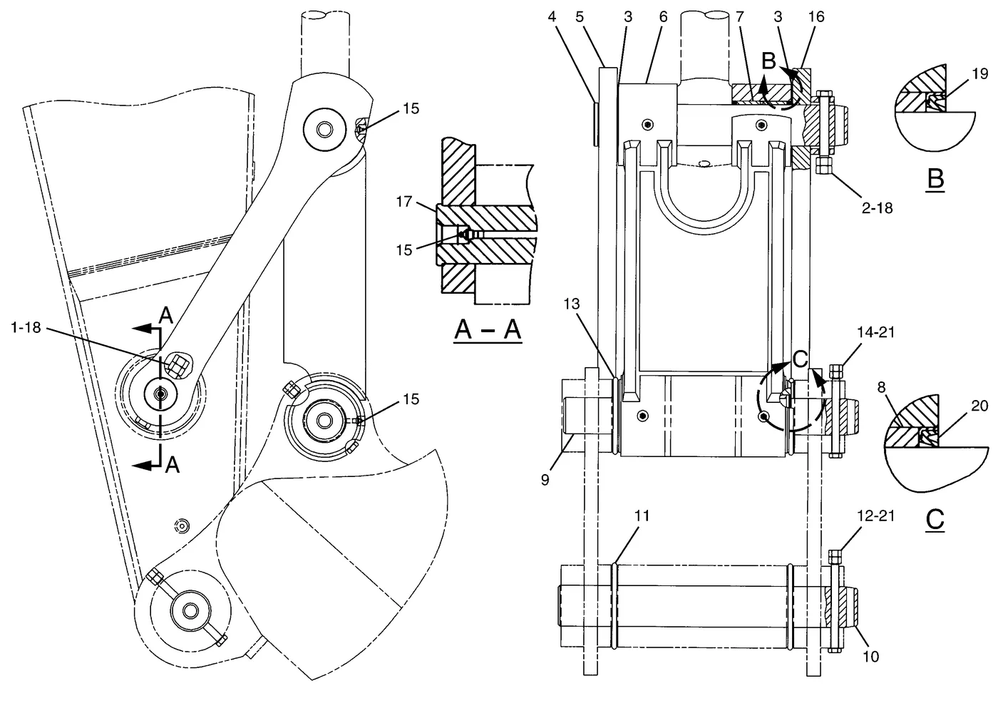 330C · IMPLEMENTS · 201-2825 CAT parts diagram