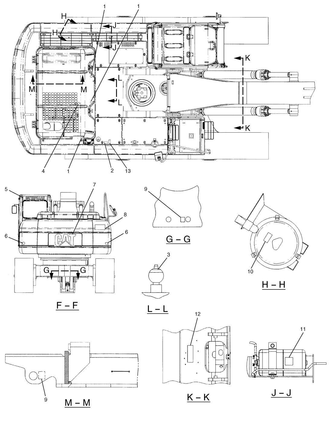 330C · SERVICE EQUIPMENT AND SUPPLIES · 186-1266 CAT parts diagram