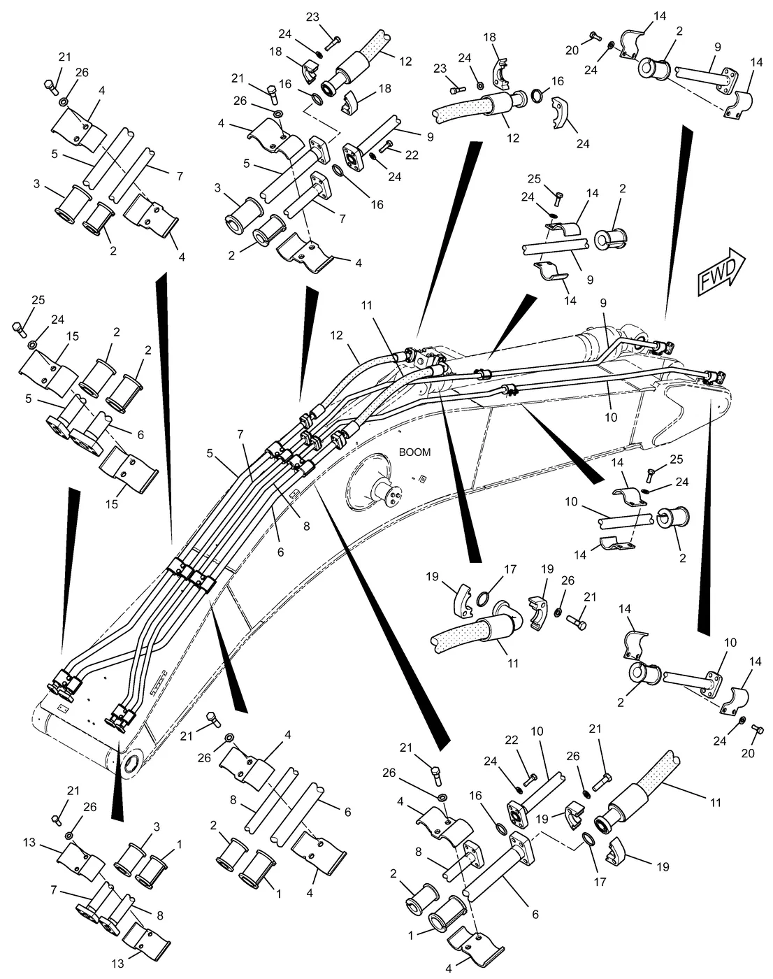 330D · HYDRAULIC SYSTEM · 260-7871 CAT parts diagram