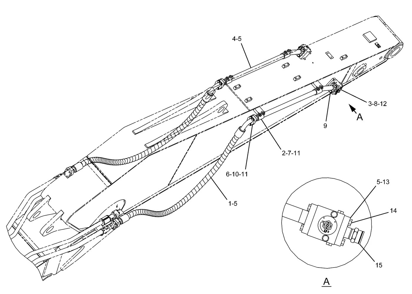 330D · HYDRAULIC SYSTEM · 253-6594 CAT parts diagram