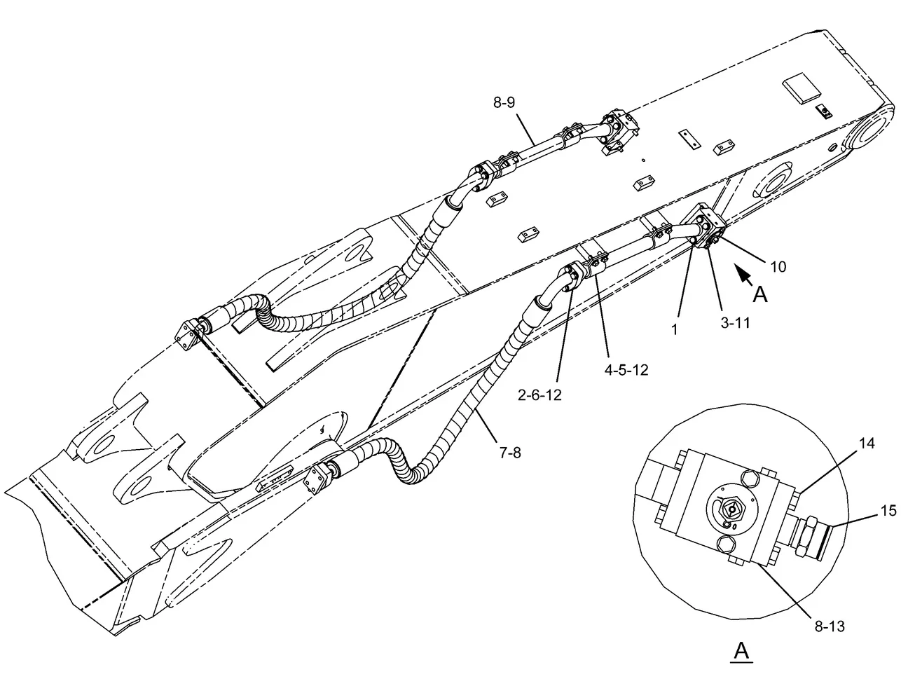 330D · HYDRAULIC SYSTEM · 253-6599 CAT parts diagram
