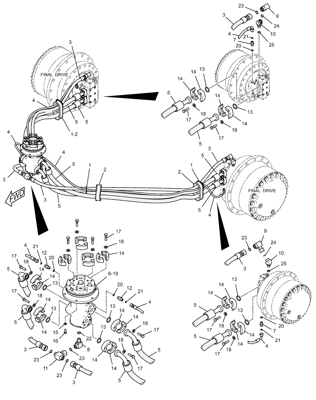330D · HYDRAULIC SYSTEM · 307-5124 CAT parts diagram