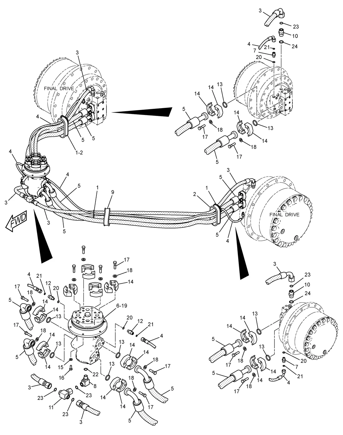 330D · HYDRAULIC SYSTEM · 248-9845 CAT parts diagram