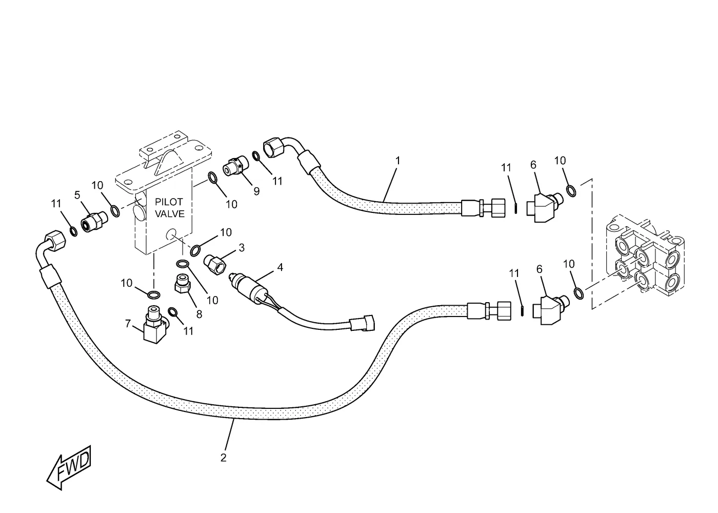 330D · HYDRAULIC SYSTEM · 255-1849 CAT parts diagram