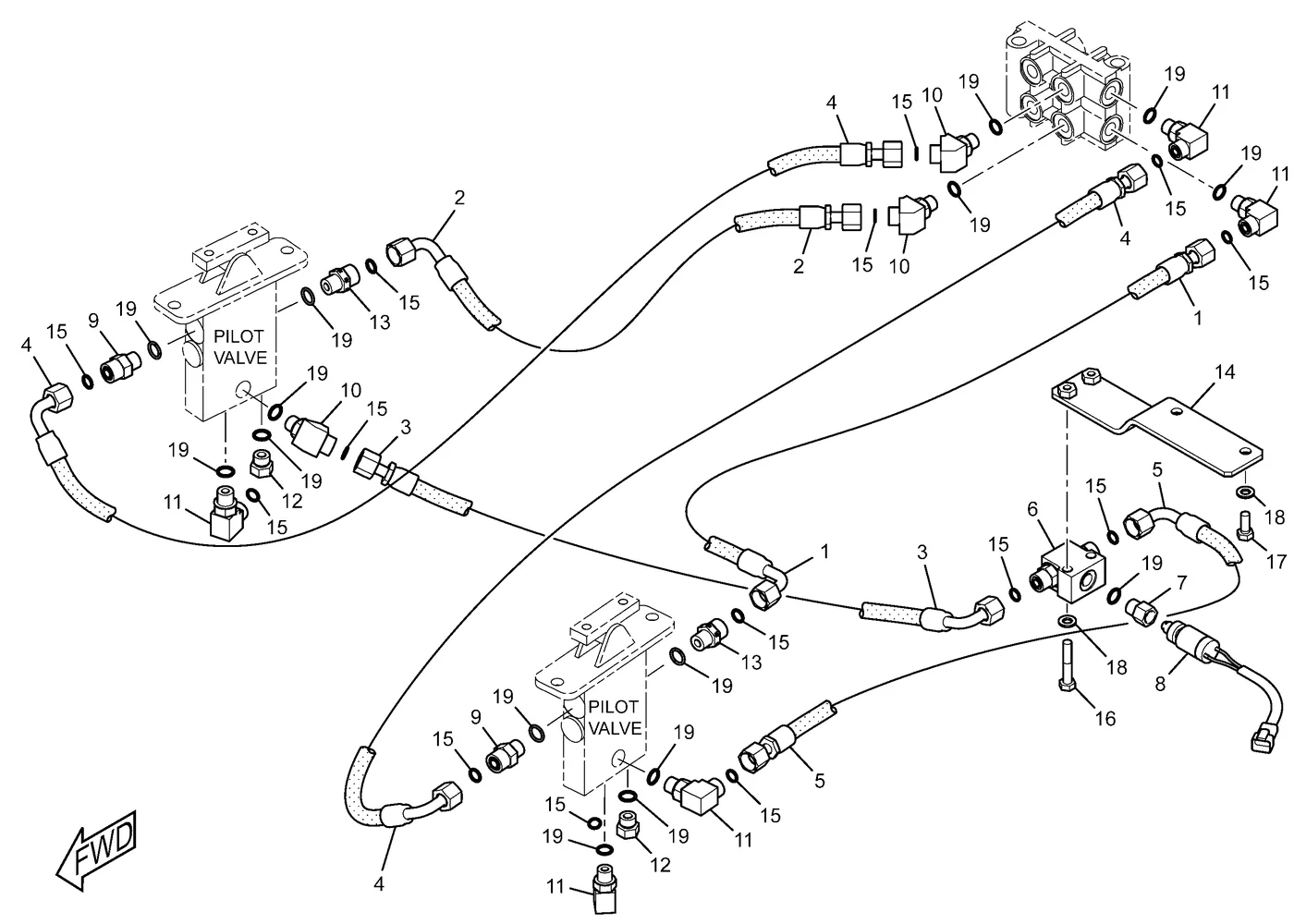 330D · HYDRAULIC SYSTEM · 260-7870 CAT parts diagram