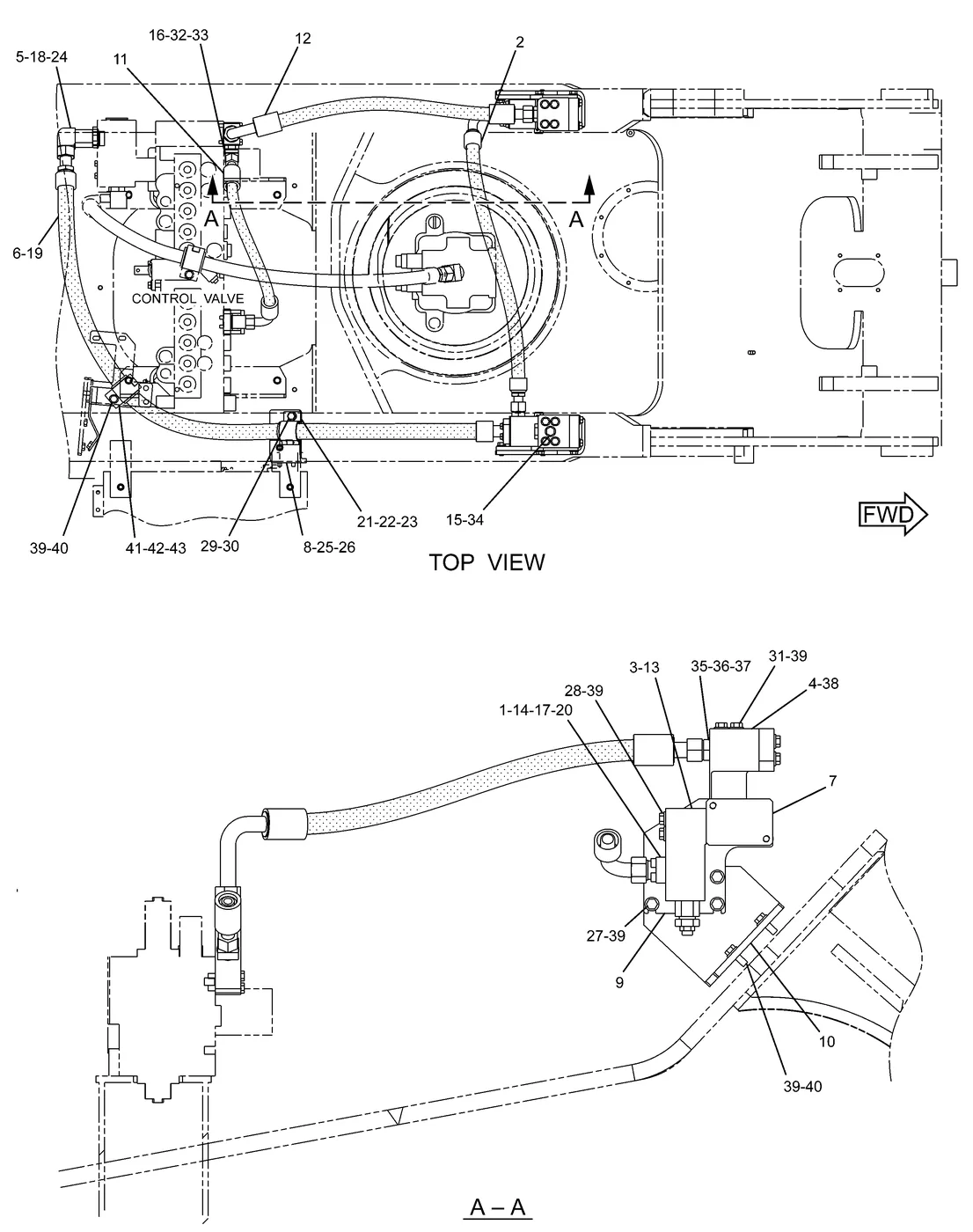 330D · HYDRAULIC SYSTEM · 260-7865 CAT parts diagram